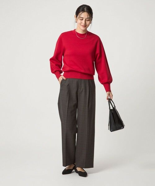 green label relaxing / グリーンレーベル リラクシング スラックス・ドレスパンツ | ［size SHORT/TALLあり］キチントボトムス サキソニー ワイド パンツ | 詳細21