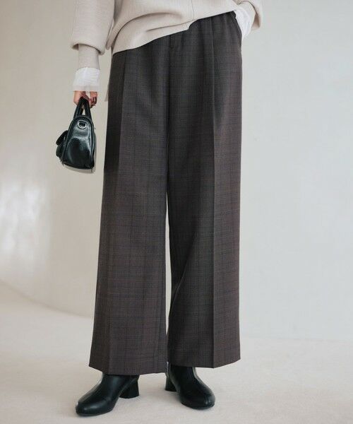 green label relaxing / グリーンレーベル リラクシング スラックス・ドレスパンツ | ［size SHORT/TALLあり］キチントボトムス サキソニー ワイド パンツ | 詳細15