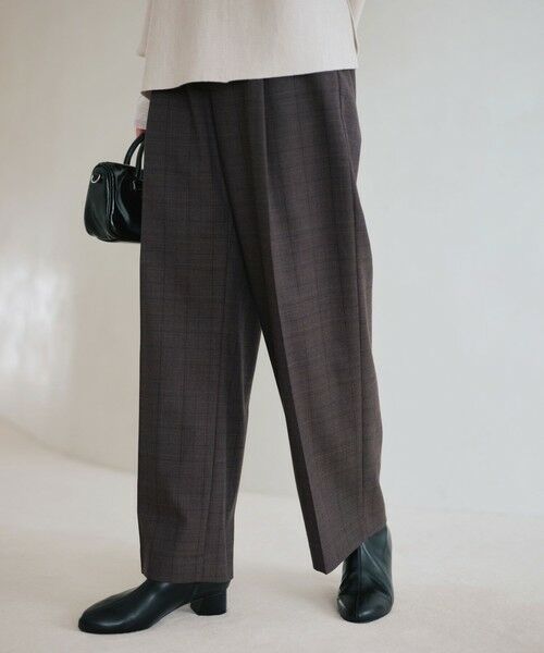 green label relaxing / グリーンレーベル リラクシング スラックス・ドレスパンツ | ［size SHORT/TALLあり］キチントボトムス サキソニー ワイド パンツ | 詳細16