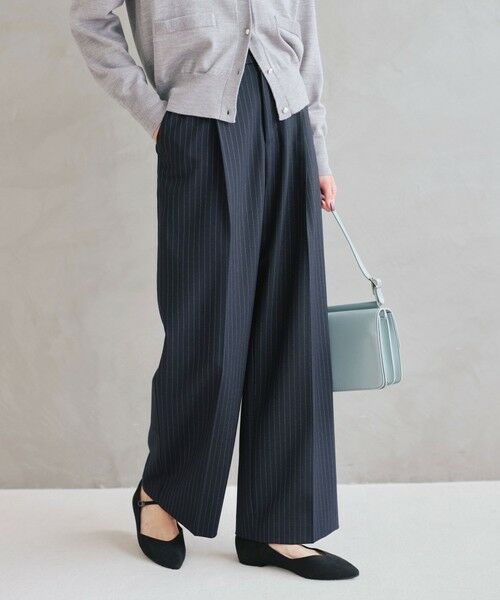 green label relaxing / グリーンレーベル リラクシング スラックス・ドレスパンツ | ［size SHORT/TALLあり］キチントボトムス サキソニー ワイド パンツ | 詳細23