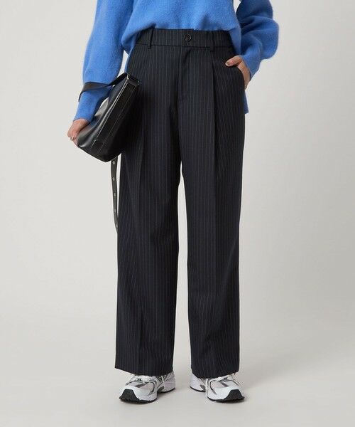 green label relaxing / グリーンレーベル リラクシング スラックス・ドレスパンツ | ［size SHORT/TALLあり］キチントボトムス サキソニー ワイド パンツ | 詳細26