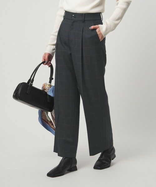 green label relaxing / グリーンレーベル リラクシング スラックス・ドレスパンツ | ［size SHORT/TALLあり］キチントボトムス サキソニー ワイド パンツ | 詳細30