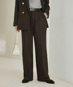 green label relaxing / グリーンレーベル リラクシング スラックス・ドレスパンツ | ［size SHORT/TALLあり］スラブ ワイド ストレート パンツ