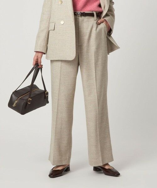 green label relaxing / グリーンレーベル リラクシング スラックス・ドレスパンツ | ［size SHORT/TALLあり］スラブ ワイド ストレート パンツ | 詳細2