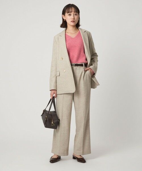 green label relaxing / グリーンレーベル リラクシング スラックス・ドレスパンツ | ［size SHORT/TALLあり］スラブ ワイド ストレート パンツ | 詳細3