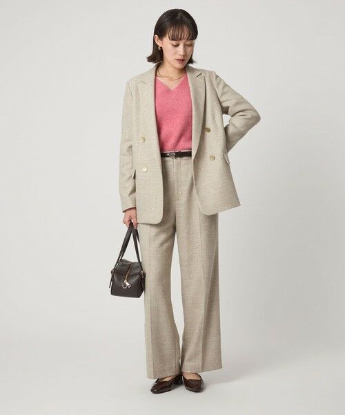 green label relaxing / グリーンレーベル リラクシング スラックス・ドレスパンツ | ［size SHORT/TALLあり］スラブ ワイド ストレート パンツ | 詳細4