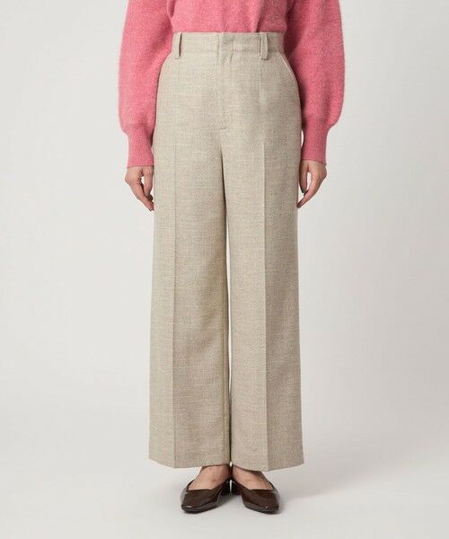 green label relaxing / グリーンレーベル リラクシング スラックス・ドレスパンツ | ［size SHORT/TALLあり］スラブ ワイド ストレート パンツ | 詳細5