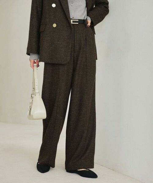 green label relaxing / グリーンレーベル リラクシング スラックス・ドレスパンツ | ［size SHORT/TALLあり］スラブ ワイド ストレート パンツ | 詳細14