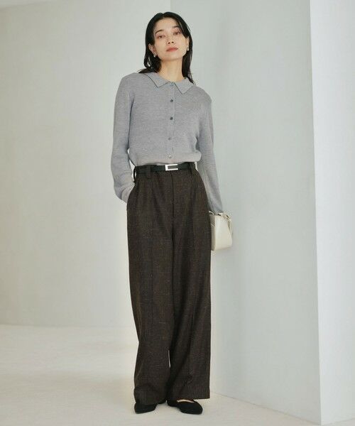 green label relaxing / グリーンレーベル リラクシング スラックス・ドレスパンツ | ［size SHORT/TALLあり］スラブ ワイド ストレート パンツ | 詳細15