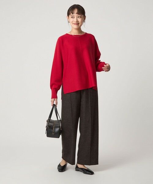 green label relaxing / グリーンレーベル リラクシング スラックス・ドレスパンツ | ［size SHORT/TALLあり］スラブ ワイド ストレート パンツ | 詳細20