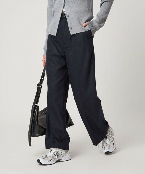 green label relaxing / グリーンレーベル リラクシング スラックス・ドレスパンツ | ［size SHORT/TALLあり］スラブ ワイド ストレート パンツ | 詳細24