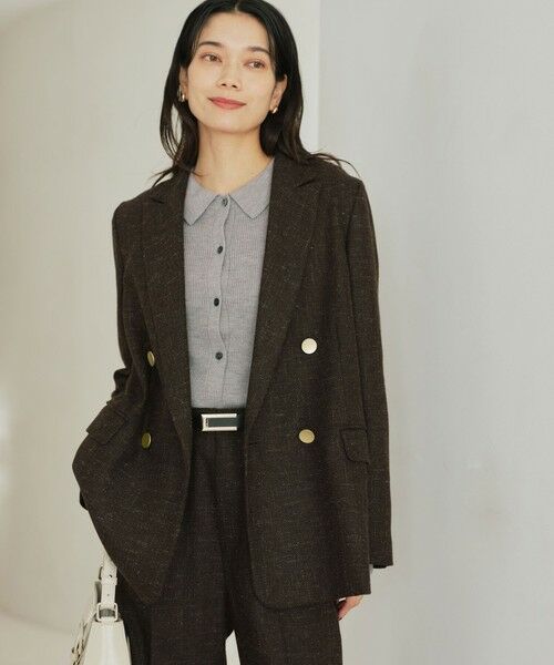 green label relaxing / グリーンレーベル リラクシング テーラードジャケット | ［size SHORTあり］スラブ ダブル ジャケット | 詳細10