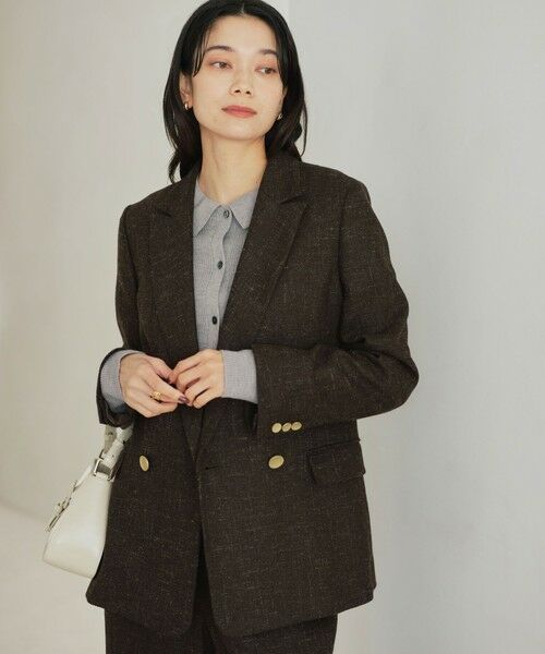 green label relaxing / グリーンレーベル リラクシング テーラードジャケット | ［size SHORTあり］スラブ ダブル ジャケット | 詳細12