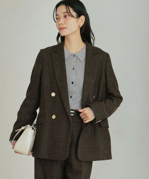 green label relaxing / グリーンレーベル リラクシング テーラードジャケット | ［size SHORTあり］スラブ ダブル ジャケット | 詳細13