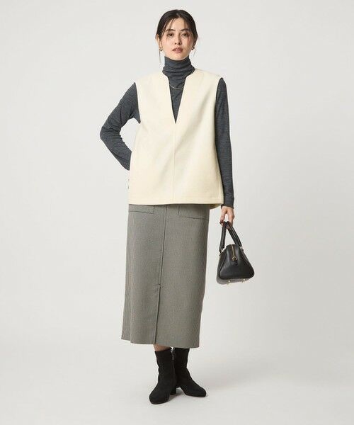 green label relaxing / グリーンレーベル リラクシング ベスト | アッシュクジャージー Vネック ベスト ウォッシャブル | 詳細5