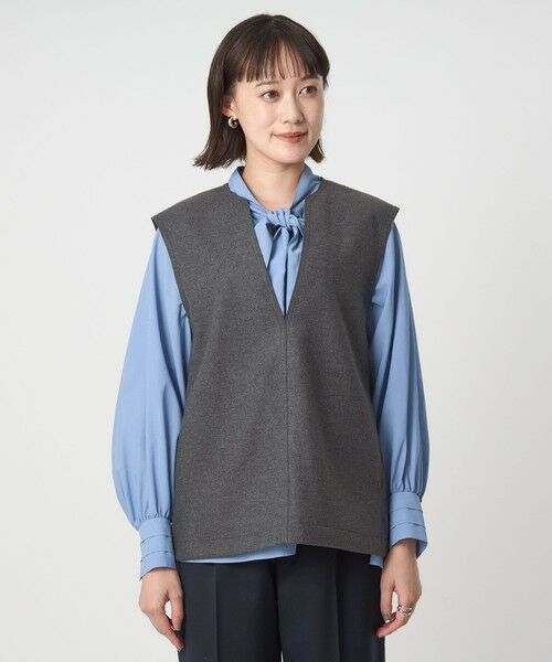 green label relaxing / グリーンレーベル リラクシング ベスト | アッシュクジャージー Vネック ベスト ウォッシャブル | 詳細14