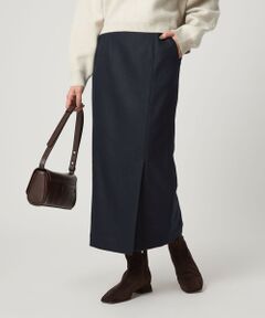 green label relaxing / グリーンレーベル リラクシング ロング・マキシ丈スカート | ［size SHORTあり］スラブ サイド スリット タイト スカート