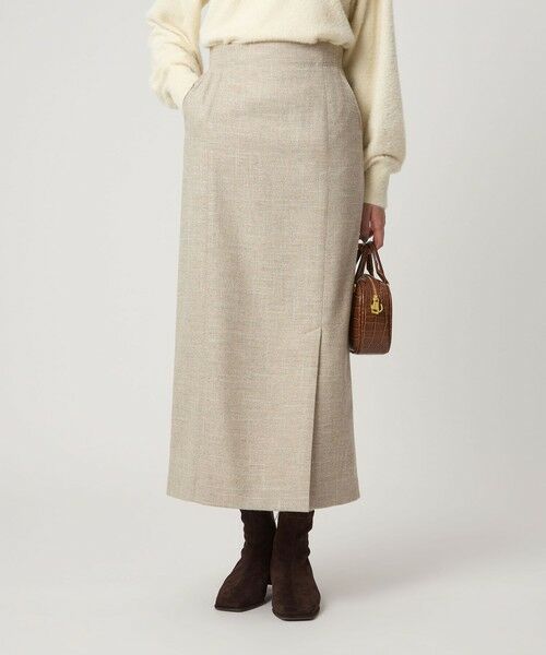 green label relaxing / グリーンレーベル リラクシング ロング・マキシ丈スカート | ［size SHORTあり］スラブ サイド スリット タイト スカート | 詳細4