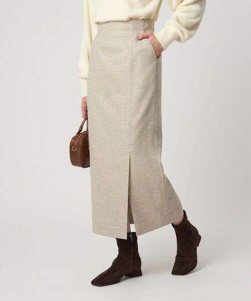 green label relaxing / グリーンレーベル リラクシング ロング・マキシ丈スカート | ［size SHORTあり］スラブ サイド スリット タイト スカート | 詳細5