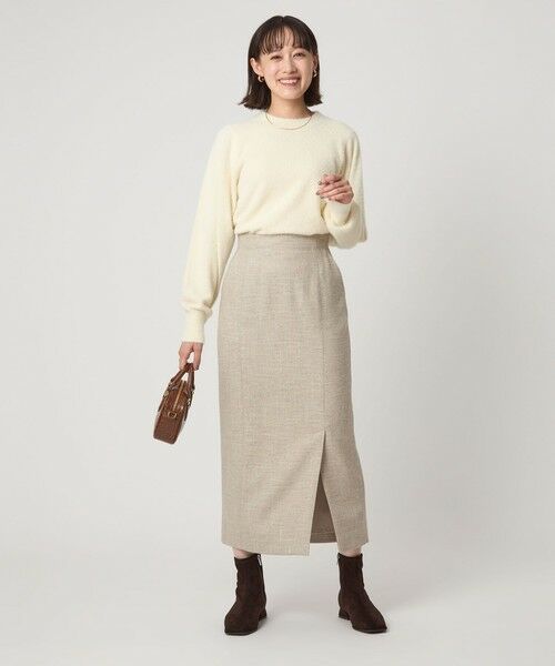 green label relaxing / グリーンレーベル リラクシング ロング・マキシ丈スカート | ［size SHORTあり］スラブ サイド スリット タイト スカート | 詳細6