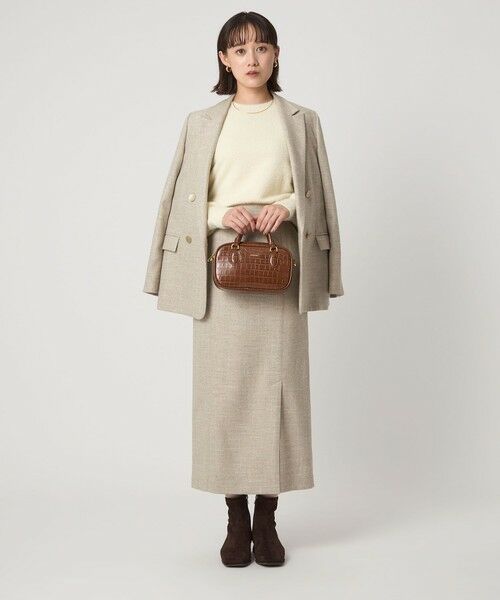 green label relaxing / グリーンレーベル リラクシング ロング・マキシ丈スカート | ［size SHORTあり］スラブ サイド スリット タイト スカート | 詳細7