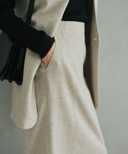 green label relaxing / グリーンレーベル リラクシング ロング・マキシ丈スカート | ［size SHORTあり］スラブ サイド スリット タイト スカート | 詳細3