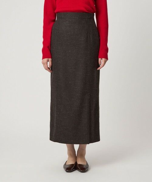 green label relaxing / グリーンレーベル リラクシング ロング・マキシ丈スカート | ［size SHORTあり］スラブ サイド スリット タイト スカート | 詳細15