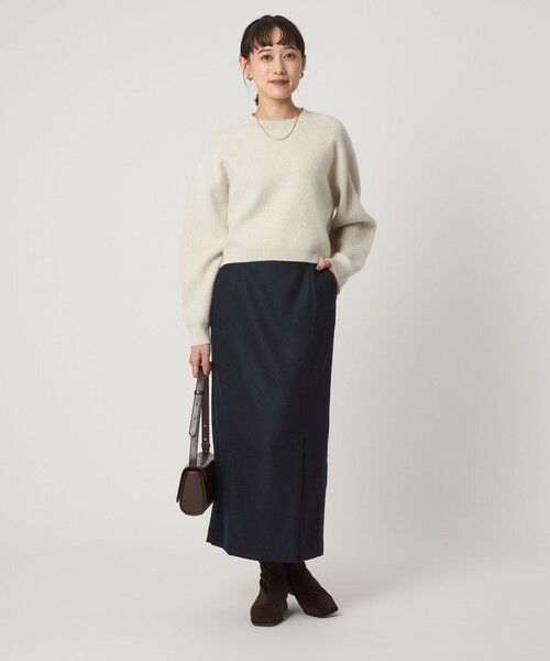 green label relaxing / グリーンレーベル リラクシング ロング・マキシ丈スカート | ［size SHORTあり］スラブ サイド スリット タイト スカート | 詳細26