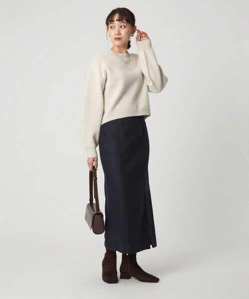 green label relaxing / グリーンレーベル リラクシング ロング・マキシ丈スカート | ［size SHORTあり］スラブ サイド スリット タイト スカート | 詳細27