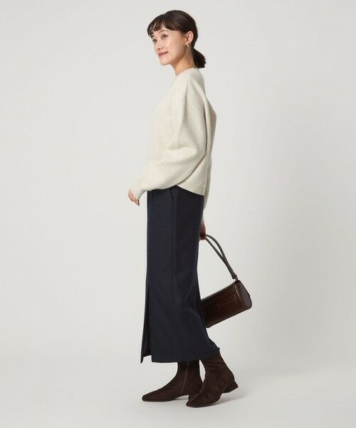 green label relaxing / グリーンレーベル リラクシング ロング・マキシ丈スカート | ［size SHORTあり］スラブ サイド スリット タイト スカート | 詳細28