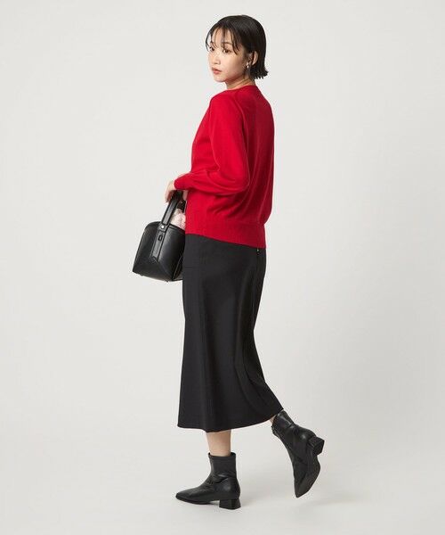 green label relaxing / グリーンレーベル リラクシング ロング・マキシ丈スカート | ［size SHORT/TALLあり］キチントボトムス サキソニー Iライン スリム スカート | 詳細6