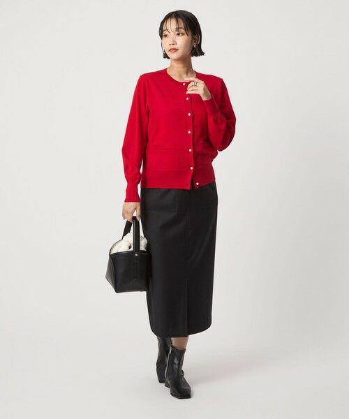 green label relaxing / グリーンレーベル リラクシング ロング・マキシ丈スカート | ［size SHORT/TALLあり］キチントボトムス サキソニー Iライン スリム スカート | 詳細7