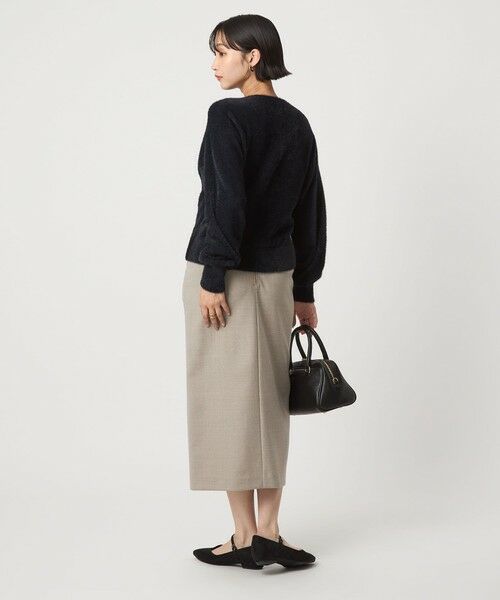 green label relaxing / グリーンレーベル リラクシング ロング・マキシ丈スカート | ［size SHORT/TALLあり］キチントボトムス サキソニー Iライン スリム スカート | 詳細12