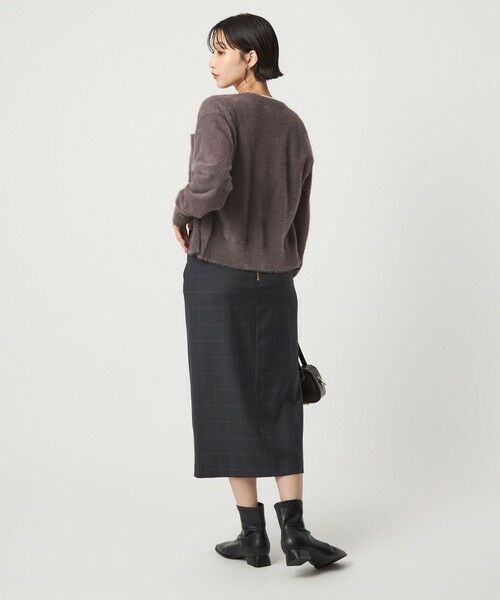 green label relaxing / グリーンレーベル リラクシング ロング・マキシ丈スカート | ［size SHORT/TALLあり］キチントボトムス サキソニー Iライン スリム スカート | 詳細24