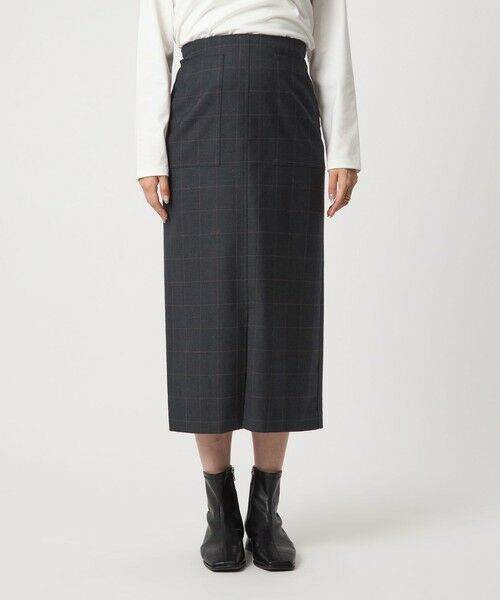 green label relaxing / グリーンレーベル リラクシング ロング・マキシ丈スカート | ［size SHORT/TALLあり］キチントボトムス サキソニー Iライン スリム スカート | 詳細25