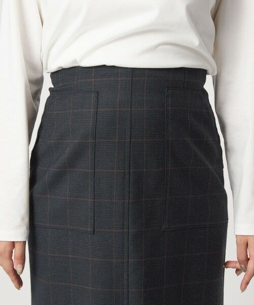 green label relaxing / グリーンレーベル リラクシング ロング・マキシ丈スカート | ［size SHORT/TALLあり］キチントボトムス サキソニー Iライン スリム スカート | 詳細28