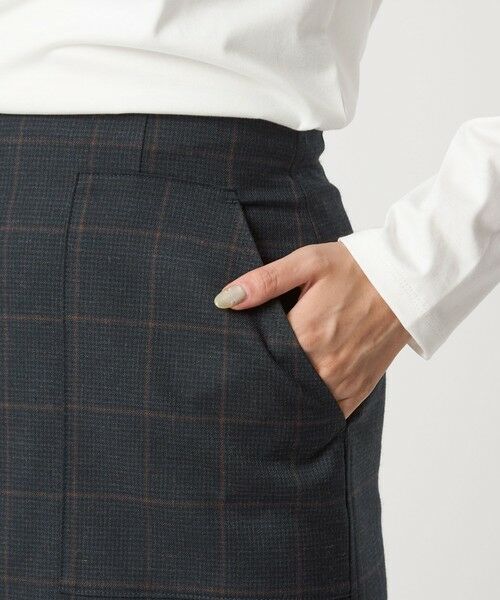 green label relaxing / グリーンレーベル リラクシング ロング・マキシ丈スカート | ［size SHORT/TALLあり］キチントボトムス サキソニー Iライン スリム スカート | 詳細30