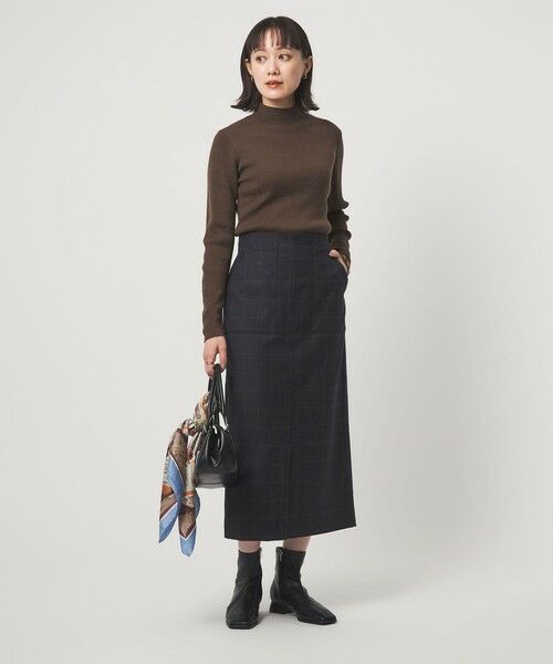 green label relaxing / グリーンレーベル リラクシング ロング・マキシ丈スカート | ［size SHORT/TALLあり］キチントボトムス サキソニー Iライン スリム スカート | 詳細18