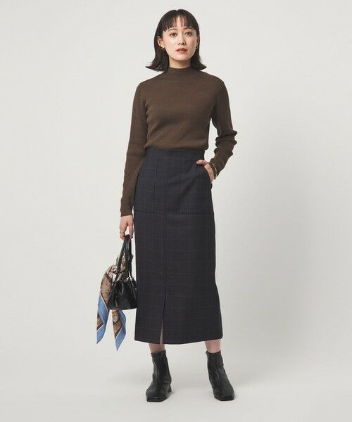 green label relaxing / グリーンレーベル リラクシング ロング・マキシ丈スカート | ［size SHORT/TALLあり］キチントボトムス サキソニー Iライン スリム スカート | 詳細19