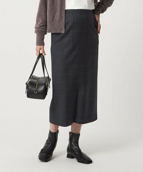 green label relaxing/グリーンレーベル リラクシング ［size SHORT/TALLあり］キチントボトムス サキソニー Iライン スリム スカート その他1 L(40)