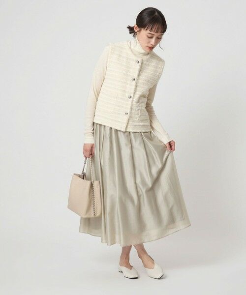 green label relaxing / グリーンレーベル リラクシング ロング・マキシ丈スカート | ［size SHORTあり］チンツシアー ギャザー スカート | 詳細2