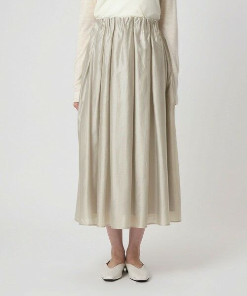 green label relaxing / グリーンレーベル リラクシング ロング・マキシ丈スカート | ［size SHORTあり］チンツシアー ギャザー スカート | 詳細5
