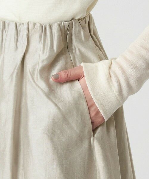 green label relaxing / グリーンレーベル リラクシング ロング・マキシ丈スカート | ［size SHORTあり］チンツシアー ギャザー スカート | 詳細9