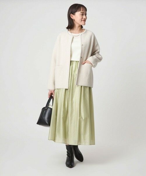 green label relaxing / グリーンレーベル リラクシング ロング・マキシ丈スカート | ［size SHORTあり］チンツシアー ギャザー スカート | 詳細13