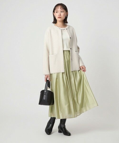 green label relaxing / グリーンレーベル リラクシング ロング・マキシ丈スカート | ［size SHORTあり］チンツシアー ギャザー スカート | 詳細14