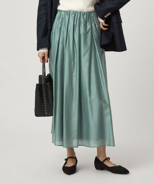 green label relaxing / グリーンレーベル リラクシング ロング・マキシ丈スカート | ［size SHORTあり］チンツシアー ギャザー スカート | 詳細20