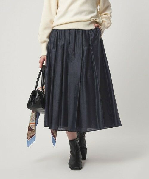 green label relaxing / グリーンレーベル リラクシング ロング・マキシ丈スカート | ［size SHORTあり］チンツシアー ギャザー スカート | 詳細23