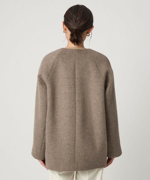 green label relaxing / グリーンレーベル リラクシング その他アウター | ［size SHORTあり］アンゴラビーバー ノーカラー ミドル コート | 詳細28