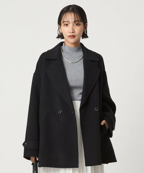 green label relaxing/グリーンレーベル リラクシング ［size SHORTあり］リバー テーラード ミドルコート BLACK XS-S(SHORT-36)