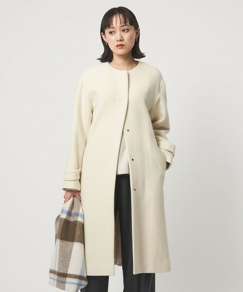 green label relaxing / グリーンレーベル リラクシング その他アウター | ［size SHORTあり］SENTDALE WOOL セントデールウール ノーカラー コート | 詳細1